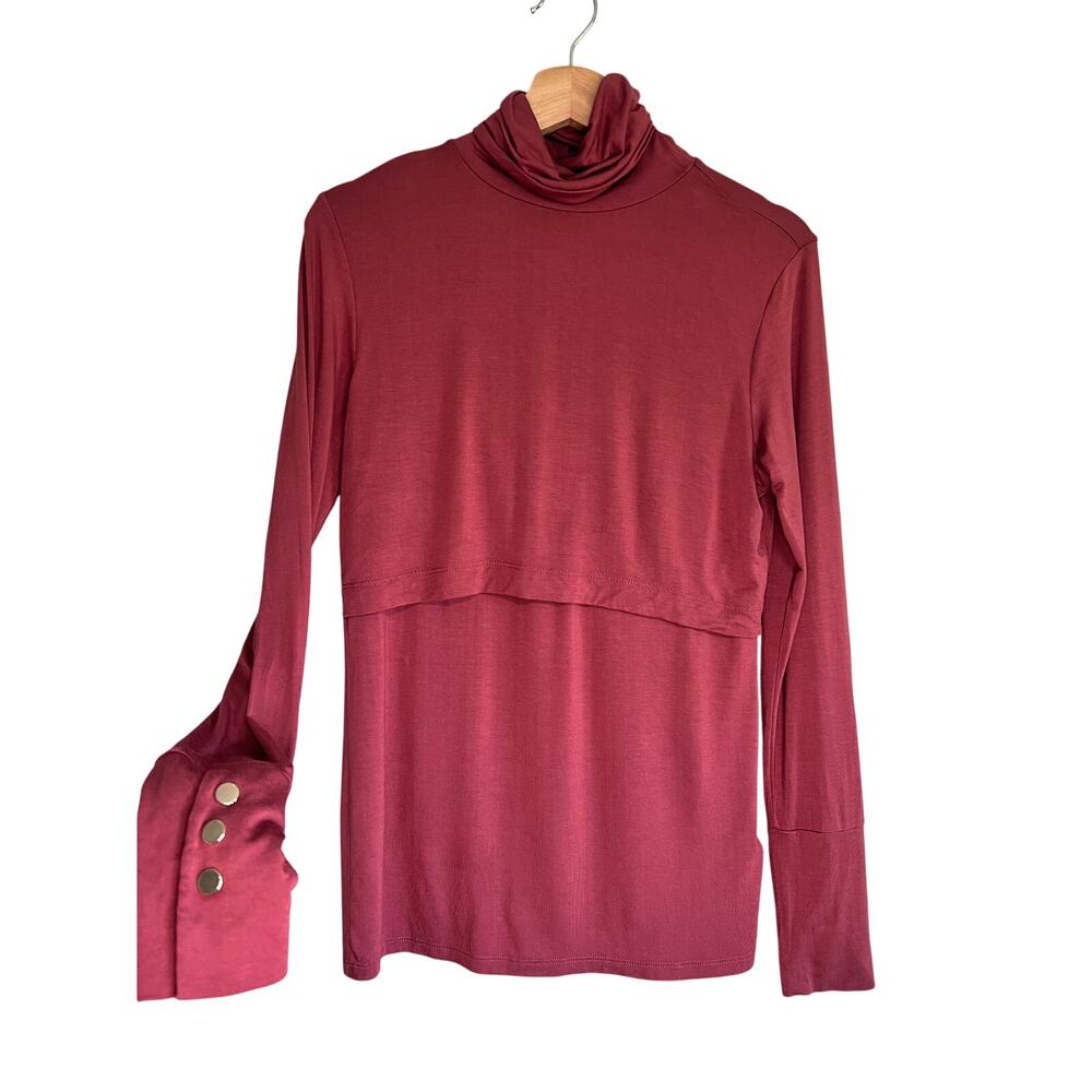 Seraphine Latched Maternity Nursing Turtleneck Long Sleeve Sz Medium